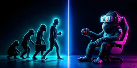 A-splitpath-depiction-of-evolution-on-a-black-grad.webp